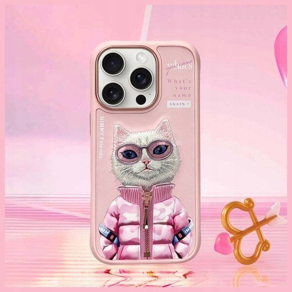 Nimmy iPhone 16 Pro Max 6.9" case pink Cool&Cute 2.0 Cat