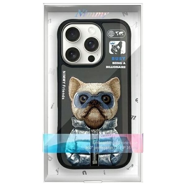 Nimmy iPhone 16 Pro Max 6.9" Case Black Cool&Cute 2.0 Dog