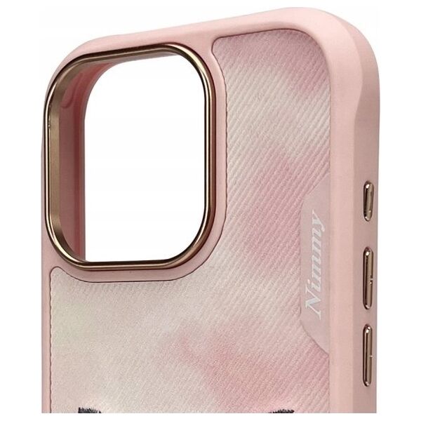 Nimmy iPhone 16 Pro Max 6.9 Case Pink Big Eyed Pet 2.0 Cat