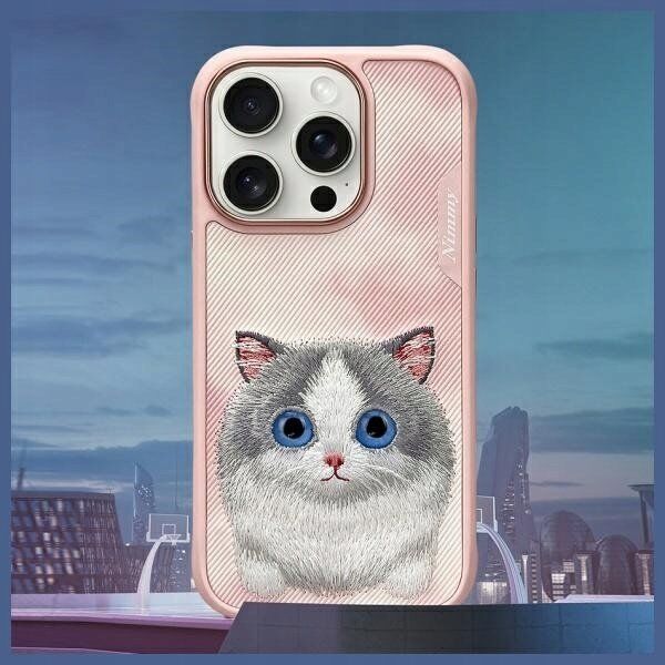 Nimmy iPhone 16 Pro Max 6.9 Case Pink Big Eyed Pet 2.0 Cat