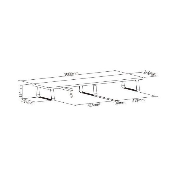 Mozos DUAL RISER S podstawka półka pod dwa monitory