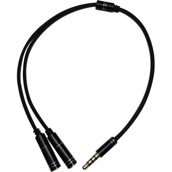 Kabel Mozos Jack 3.5mm - Jack 3.5mm x2 Brak danych czarny (TSX-1005)