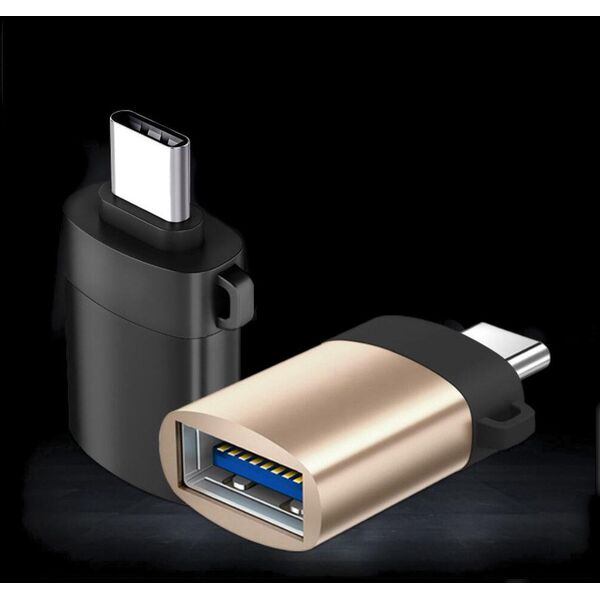 Adapter USB Mozos ASM-4 USB-C - USB Czarny  (ASM-4)