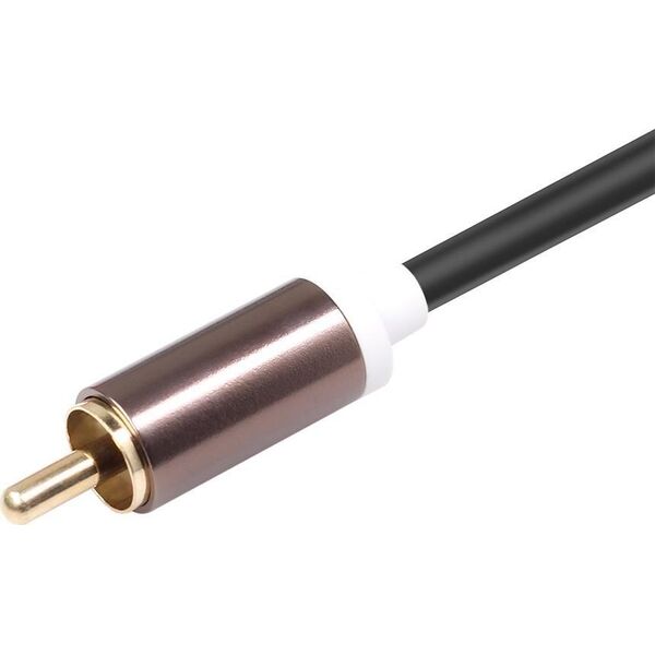 Kabel Mozos Jack 3.5mm - RCA (Cinch) x2 3m czarny (MCABLE-MJ-2RCA)