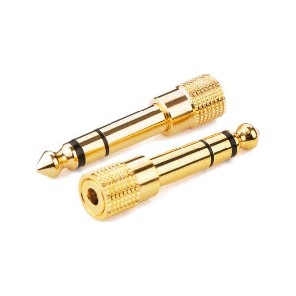 Adapter AV Mozos Jack 3.5mm - Jack 6.3mm złoty (MA6335)
