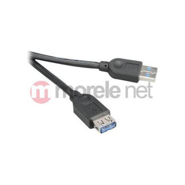 Kabel USB Akasa USB-A - USB-A 1.5 m Czarny (AKCBUB0215BK)