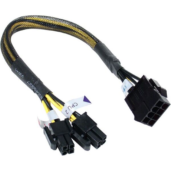 Akasa ATX/EPS 8-pin - ATX/EPS 8-pin, 0.3m, Żółty (AKCB88EXT)