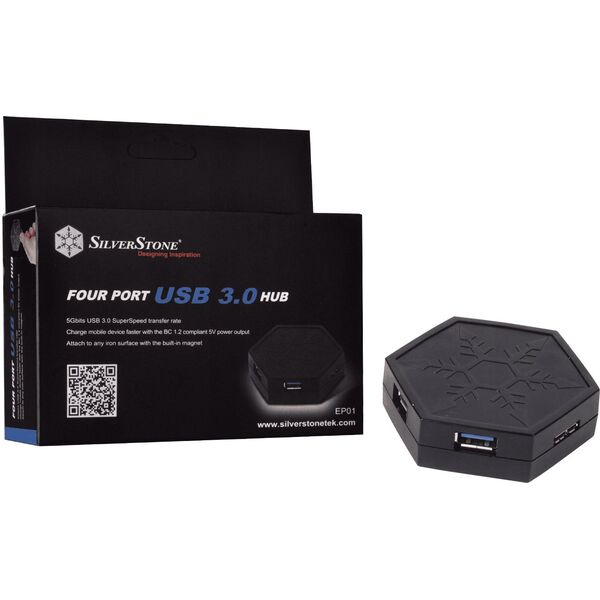 HUB USB SilverStone 4x USB-A 3.0 (SSTEP01B)