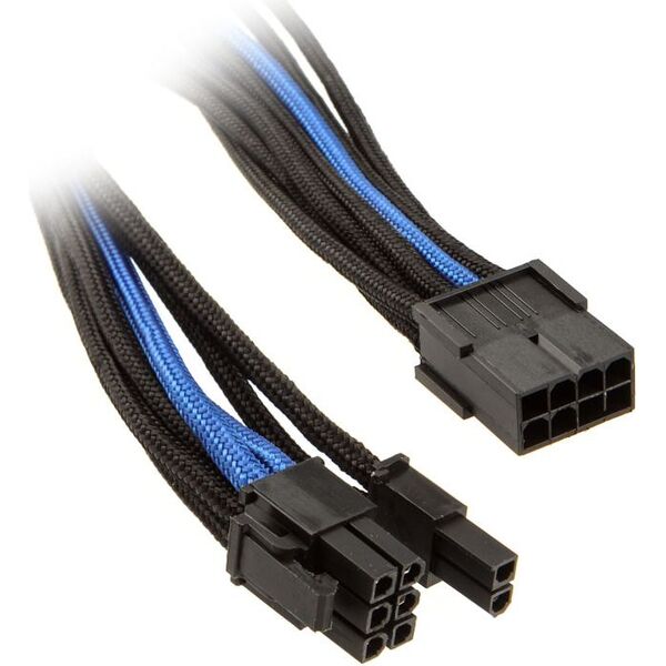 SilverStone PCIe 8-pin - PCIe 8-pin, 0.25m, Niebieski (SST-PP07-PCIBA)