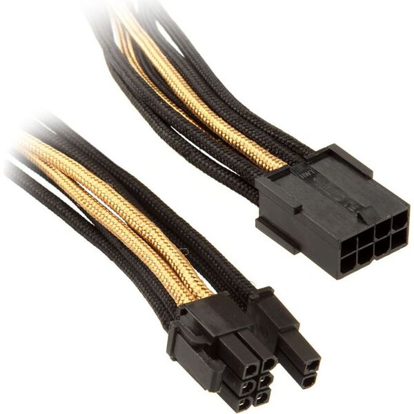SilverStone PCIe 8-pin - PCIe 8-pin, 0.25m, Złoty (SST-PP07-PCIBG)