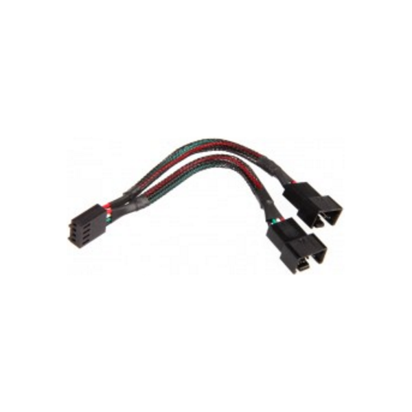 Aqua Computer 4-pin - 4-pin x2, 0.1m, Czarny (53124)