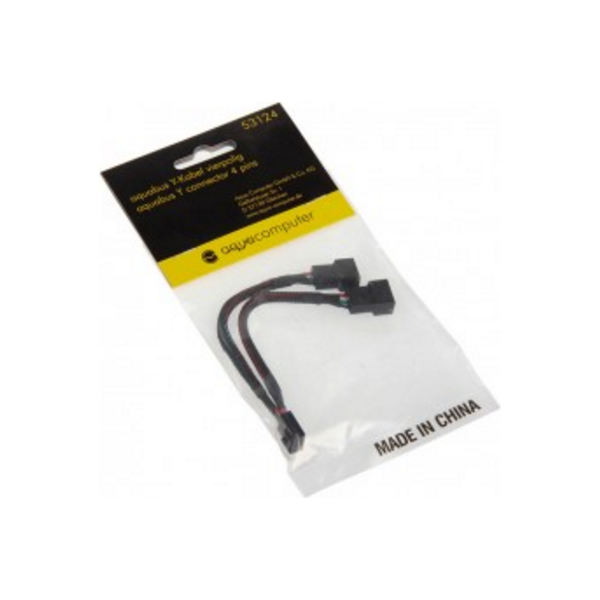 Aqua Computer 4-pin - 4-pin x2, 0.1m, Czarny (53124)