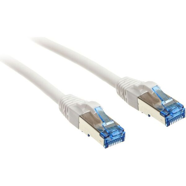 InLine Patch kabel sieciowy Cat.6A, S/FTP (PiMf), 500MHz, biały, 10m (76800W)