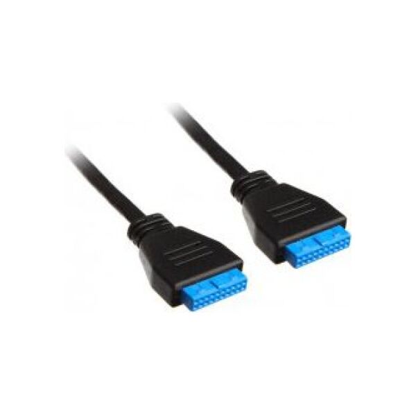 Streacom USB 19 pin - USB 19 pin, 0.4m, Czarny (STSC30)