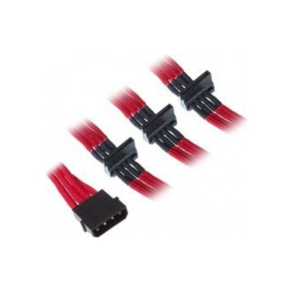 SilverStone Molex - SATA, 0.3m, Czerwony (SSTPP07BTSR)