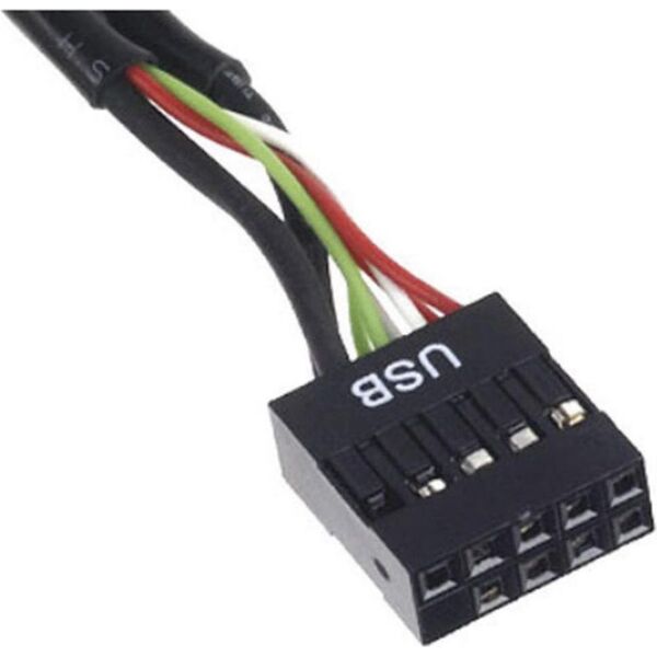 SilverStone USB 19 pin - USB 9 pin, 0.1m, Czarny (G11303050-RT)