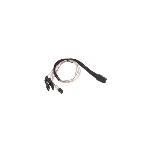 SilverStone SFF 8087 - SATA x4, 0.5m, Biały (SST-CPS03)