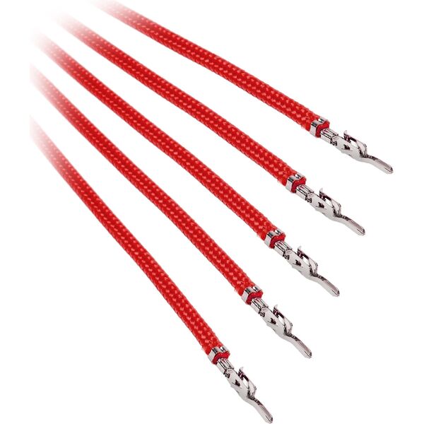 BitFenix Kable bez złącz, 0.6m, Czerwony (BFX-ALC-60CMLR-RP)