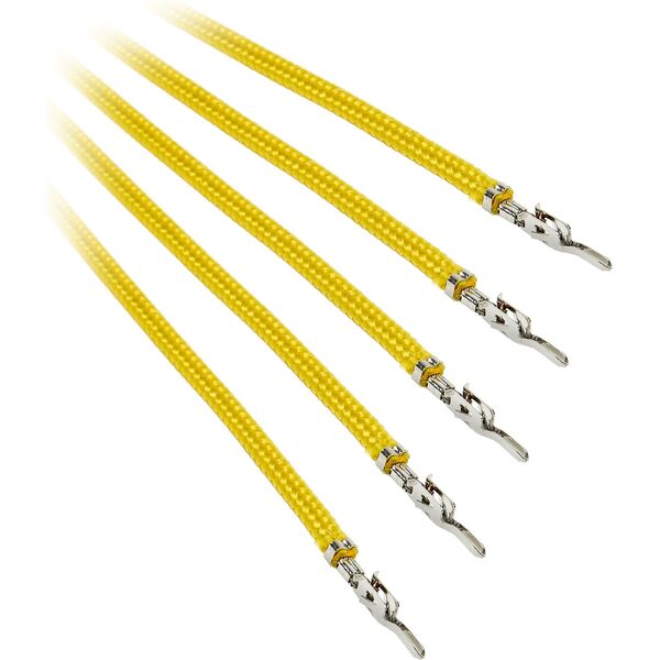 BitFenix Kable bez złącz, 0.4m, Żółty (BFX-ALC-40CMLY-RP)