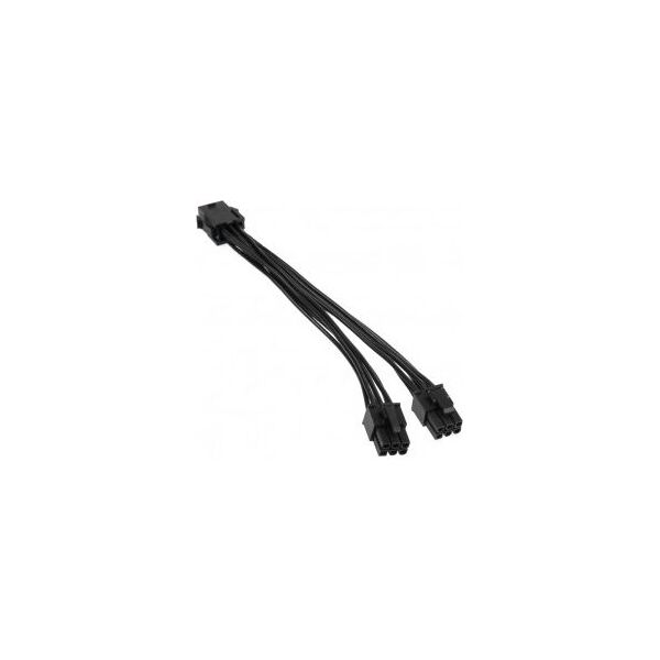 PCIe 6-pin - PCIe 6-pin x2, 0.15m, Czarny (ZUAD-766)