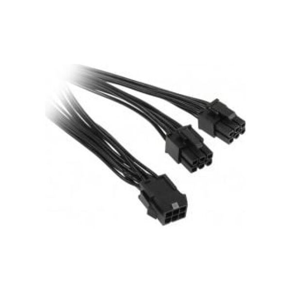 PCIe 6-pin - PCIe 6-pin x2, 0.15m, Czarny (ZUAD-766)