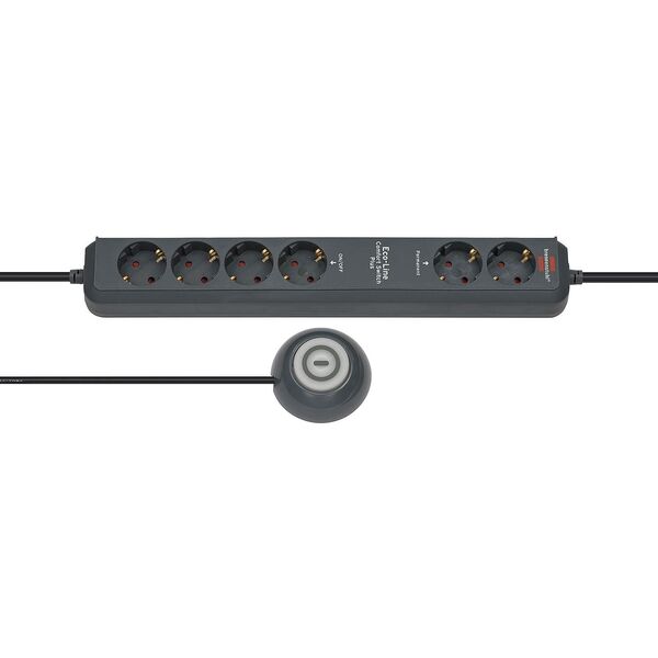 Listwa zasilająca Brennenstuhl Eco-Line 6 gniazd 1.5 m czarna (1159560516)