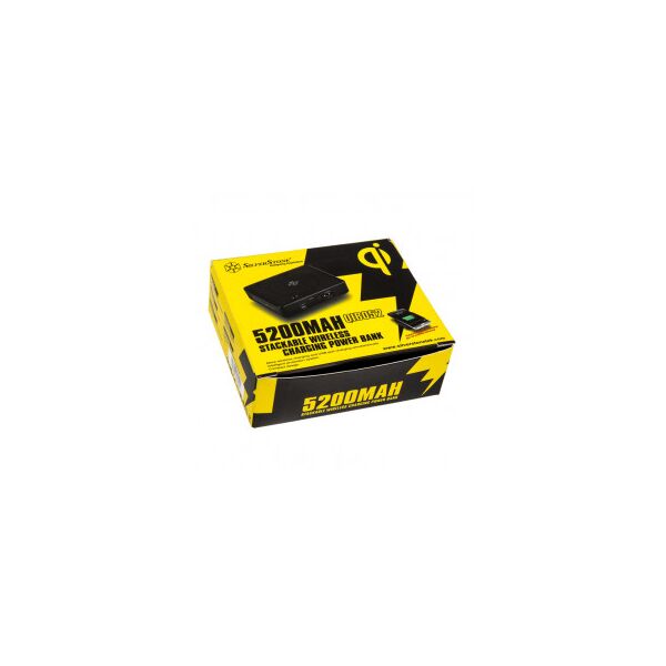 Powerbank SilverStone Qi Lader 5200mAh Czarny