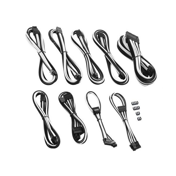 CableMod Zestaw kabli, Czarno-biały (CM-PCSI-FKIT-NKKW-R)