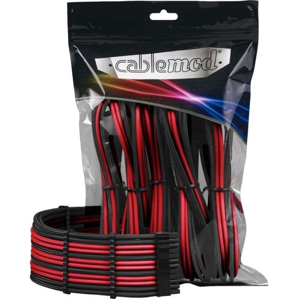 CableMod Zestaw kabli, Czarno-czerwony (CM-PCAB-BKIT-NKKR-3P)