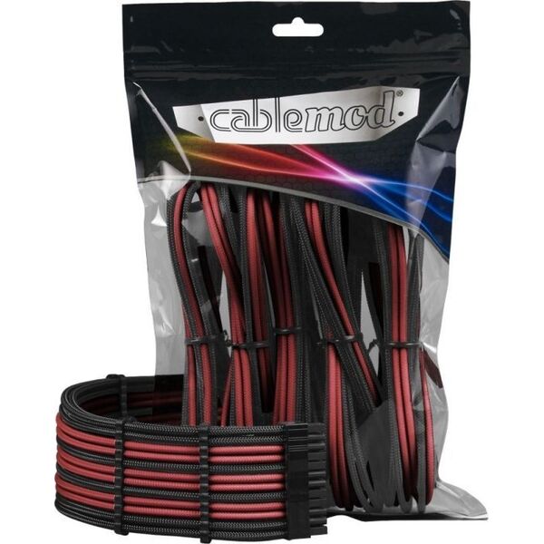 CableMod Zestaw kabli, Czerwono-grafitowy (CM-PCAB-BKIT-NKCR-3PK-R)