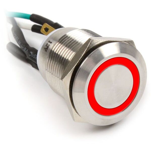 Impactics Przycisk Power do komputera 19mm, IP67, czerwony LED (LAN_22_IP67_VA_RO_1)