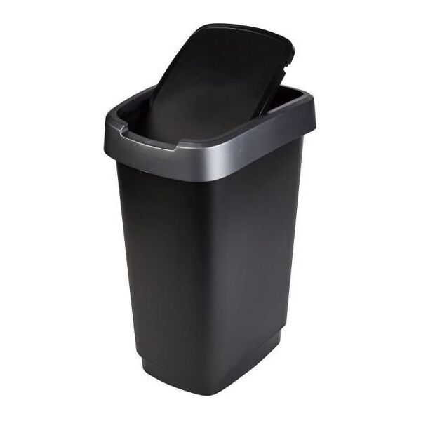 Kosz na śmieci Rotho Twist do segregacji uchylny 25L szary (TWIST 25L pilka)