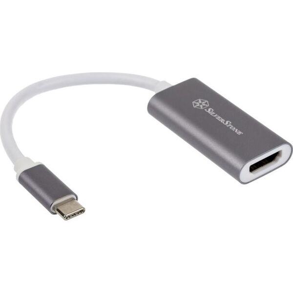 Adapter USB SilverStone USB-C - HDMI Szary  (SST-EP07C-E)