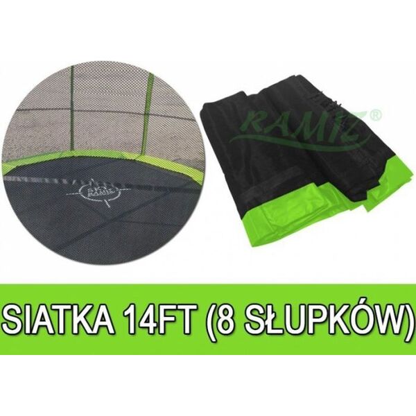 Siatka do Trampoliny 14FT - 8 pól Zielona