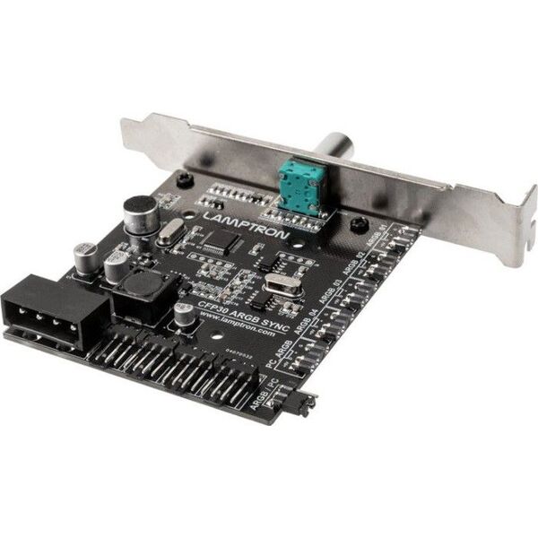 Lamptron Sterownik wentylatorów CFP30 ARGB Sync Srebrny (LAMP-CFP30BS)