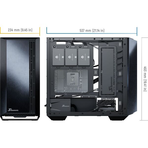 Obudowa SeaSonic Syncro Q704 z zasilaczem DGC-750 Gold 750W (SYNCRO-Q704-DGC-750)