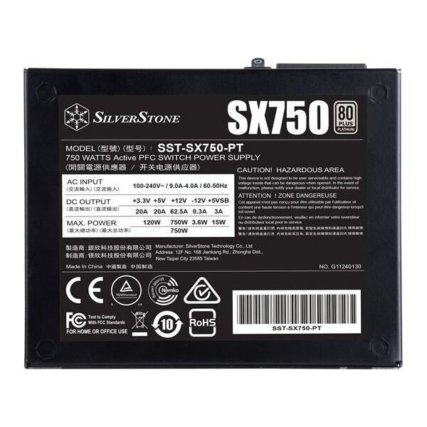 Zasilacz SilverStone SX750 Platinum 750W (SST-SX750-PT v1.1)