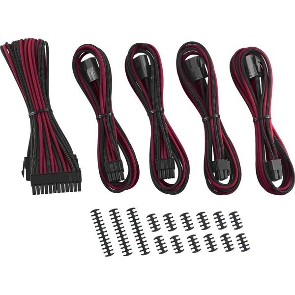 CableMod Zestaw kabli, Czarno-czerwony (CM-CAB-CKIT-N86KKR-R)