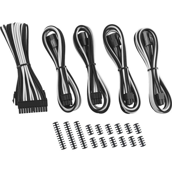 CableMod Zestaw kabli, Czarno-biały (CM-CAB-CKIT-N88KKW-R)