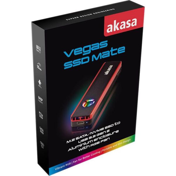 Kieszeń Akasa M.2 PCIe NVMe SSD - USB-C 3.2 Gen 2 (AK-ENU3M2-06)
