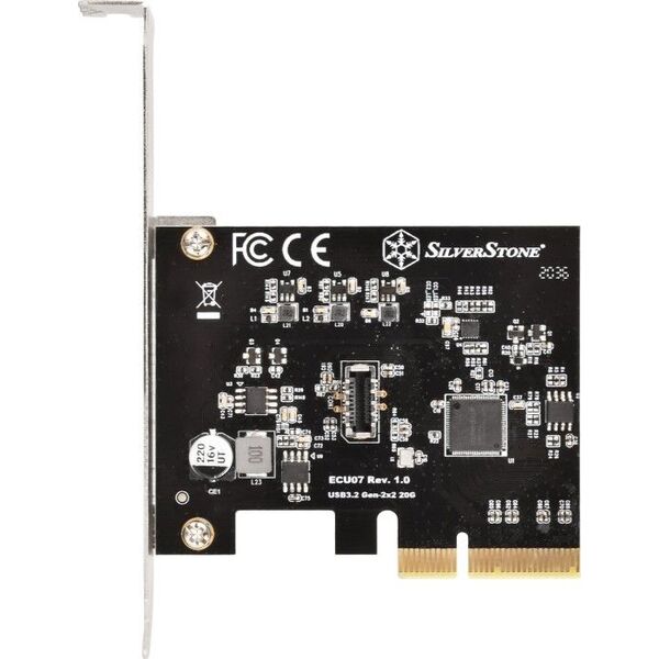 Kontroler SilverStone PCIe 3.0 x4 - 20-pin USB 3.2 Gen 2x2 (SST-ECU07)
