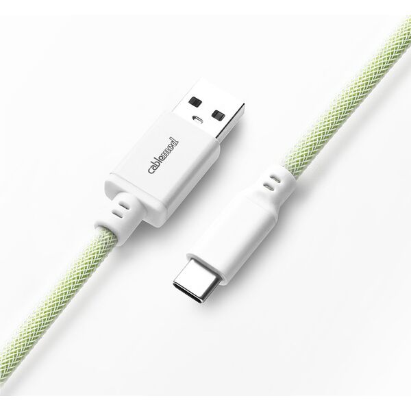 Kabel USB CableMod USB-A - USB-C 1.5 m Miętowy (CM-PKCA-CWAW-LGW150LGW-R)