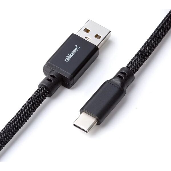 Kabel USB CableMod USB-A - USB-C 1.5 m Czarny (CM-PKCA-CKAK-KK150KK-R)