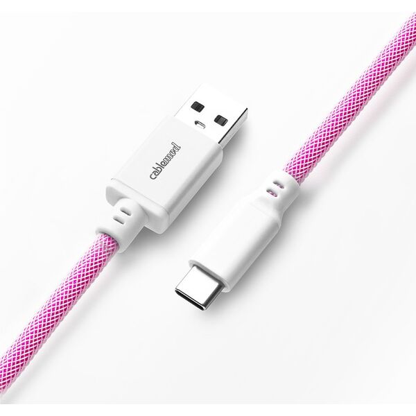 Kabel USB CableMod USB-A - USB-C 1.5 m Różowy (CM-PKCA-CWAW-IW150IW-R)