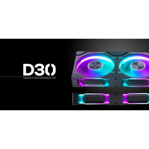 Wentylator Phanteks D30-140 D-RGB Reverse 3-pack (PH-F140D30R_DRGB_PWM_BK01_3P)
