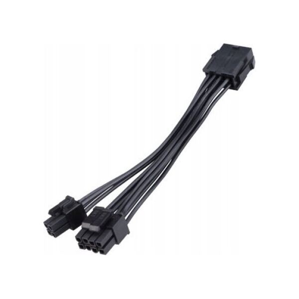 Akasa ATX/EPS 8-pin - ATX/EPS 8+4-pin, 0.15m, Czarny (AK-CBPW22-15)