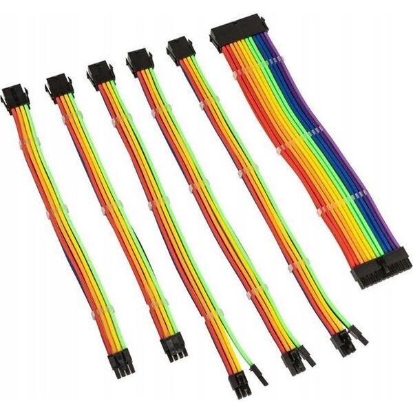 Kolink Kolink Core Adept Braided Cable Extension Kit - Rainbow