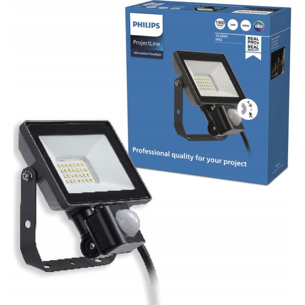 Naświetlacz Philips FLOODLIHGT 20W 4000K 1900LM IP65 PIR