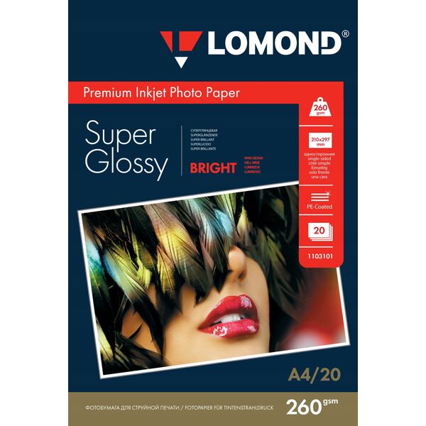 Sourcing Lomond Premium Photo Paper Super Glossy 260 g/m2 A4, 20 sheets, Bright 14149622 8586024251090