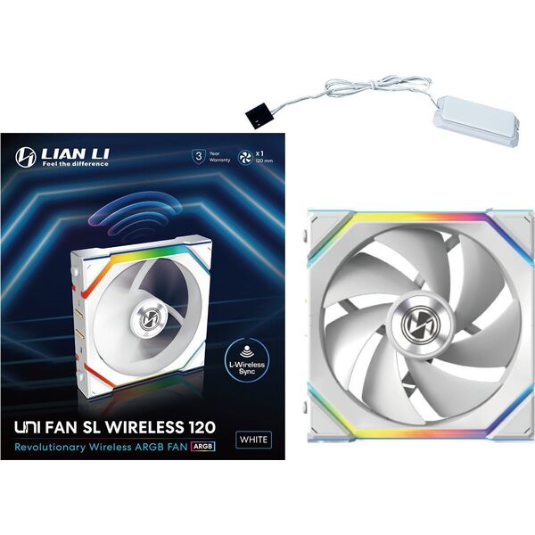 Wentylator Lian Li UNI FAN SL Wireless 120 biały (12SL1W1W)